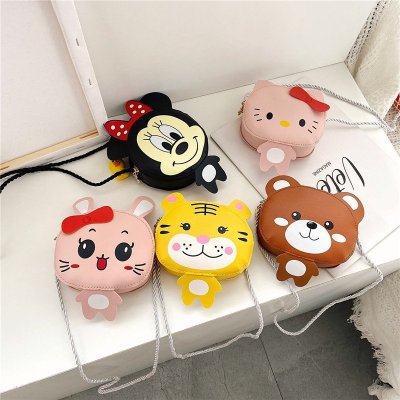 Children's Bags 2021 New Cute Cartoon Small Animal Mini Girls' Single-Shoulder Bag Fashion Trendy Princess Coin Purse