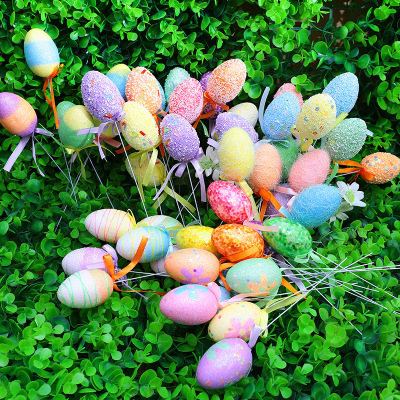 Cross-Border Wholesale Easter Christmas Egg Decorations Simulation Foam Egg Gifts Flower Arrangement Holiday Scene Layout
