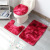 Plush Carpet Toilet Three-Piece Plush Carpet 3-Piece Tie-Dyed Carpet Bathroom Three-Piece Absorbent Floor Mat