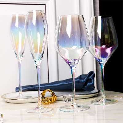 Colorful Ion Plating Gift Crystal Red Wine Glass Champagne Glass Colorful Wine Glass Goblet Little Fairy Wine Glass