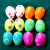 Cross-Border Wholesale Easter Eggs Plastic Colorful Eggs Can Be Opened and Closed for Gifts 12PCs Pack