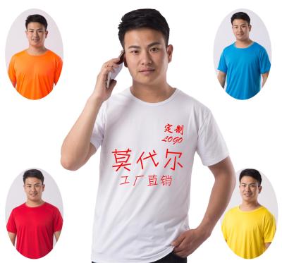 T-shirt Advertising Shirt Wholesale Blank Sublimation round Neck Short Sleeve T-shirt Custom Class Uniform Group Advertising Cultural Shirt Printed