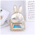 New Fashion Trendy Mesh Sequined Small Backpack Sweet Cute Rabbit Ears Children Backpack Zipper Schoolbag