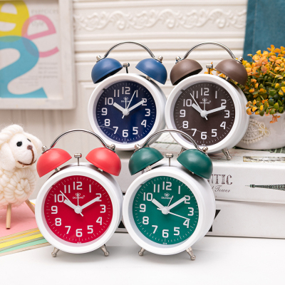 Simple Nordic Style 6016 Mute with Light Digital Surface Bell Alarm Clock Creative Children Student Bedroom Gift Department Store