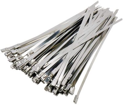 Stainless Steel Cable Tie, 30cm Metal Cable Tie Multi-Functional Metal Exhaust Pipe Winding Locking Belt