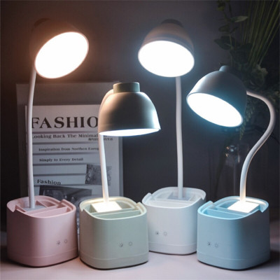 Led Creative Pen Holder Touch Bedside Lamp Bedroom Student Reading Light USB Charging Eye Protection Table Lamp Night Light