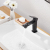Faucet Chinese Carving Single-Jack, Black European Square Handle Zinc Alloy Drop-in Sink Washbasin Faucet