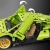 Zhe Gao Technology Ql0469 Pull Back Car DIY Green Cow Racing Car Small Particle Building Blocks Compatible with Lego off-Road Vehicle Model
