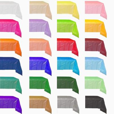 Party Supplies Party Disposable PE Tablecloth Solid Color Pattern Party Suit Activity Scene Layout Tablecloth