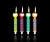 4-Piece Love Color Thread Birthday Candles Children Creative Cake Decoration Candles