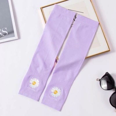 Summer New Ice Sleeve Sun Protection Little Daisy Printing Viscose Fiber Oversleeve Outdoor Driving Riding Book Arm Guard with Fragrance