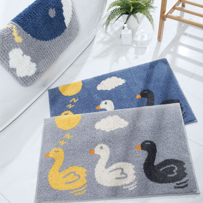 Cartoon Bathroom Bathroom Absorbent Non-Slip Floor Mat Bedroom Children's Room Carpet Cute Bathroom Entrance Mat