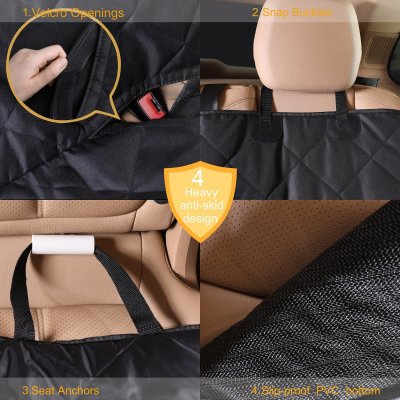 Factory Direct Sales New Fully Enclosed Hammock Thickened Dog Car Mat Rear Row Water and Dirt Resistant Pet Car Mats