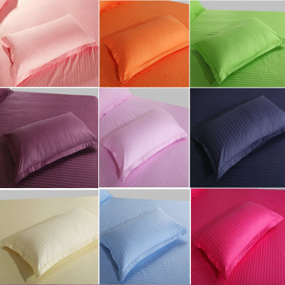 Cotton Pillowcase Hotel Bedding Cotton Solid Color Hotel Envelope Single Pillow Case Factory Direct Sales Wholesale