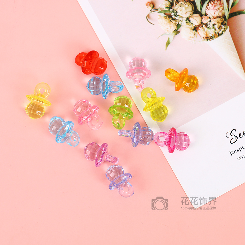 卡通彩色亚克力戒指钻石儿童幼儿园奖励玩具可爱塑料配件创意道具