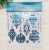 Refracted PVC Flat Christmas Stickers Snowman Elk Stickers Christmas Background Decorative Sticker