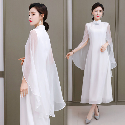 Chinese Summer Women's Improved Zen 2021 Chinese White Shawl Fairy Temperament Improved Hanfu Retro Dress