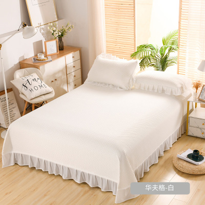 Direct Sales Summer Ice Silk Three-Piece Set of Summer Sleeping Mat Lace Non-Slip Bedspread Air Conditioner Soft Seat Wholesale Gift Delivery