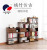 Creative Bookshelf Simple Floor Antique Bookcase Shelf Modern Solid Wooden Frame Storage Rack Living Room Storage Rack