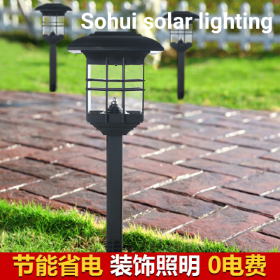 Solar Ground Lamp Led Pillar Lamp Dual-Use Villa Garden Lamp Garden Lawn Lamp Park Corridor Night Light