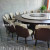 Club Solid Wood Electric Dining Table and Chair Company Canteen Reception Electric Dining Table Hotel Large round Table