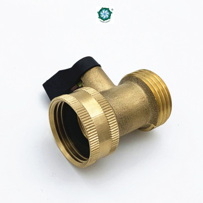 Garden Single-Pass Ball Valve American Brass Hose Used in Garden Straight Connector with Switch 34 Thread Water Pipe Connector