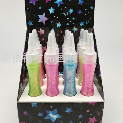 2021 New Special Flash Glitter Glue Flash Glue Rainbow Glue 30ml Pen Tube