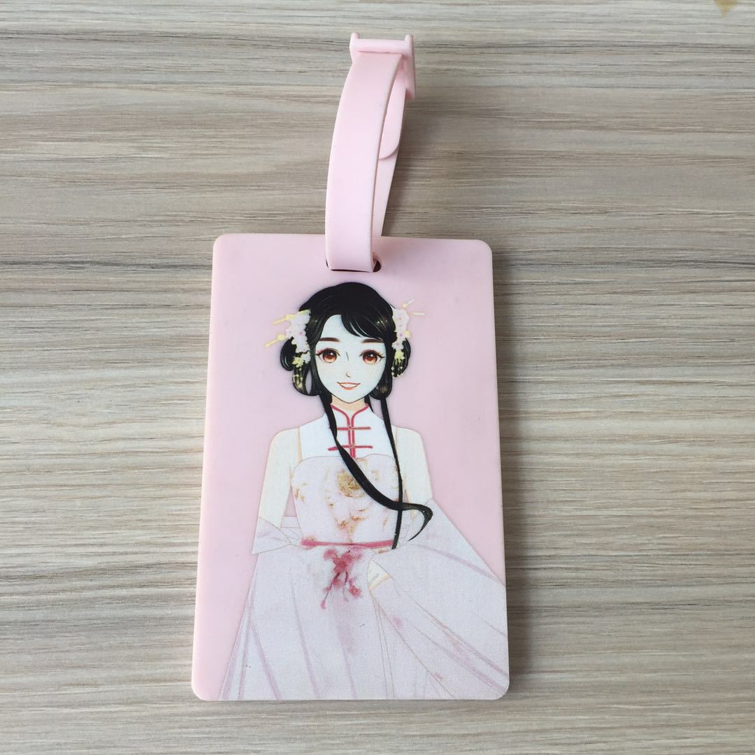 创意PVC软胶彩印行李牌 卡通个性登机牌 箱包标识吊牌定制uv数码
