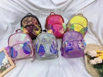 Factory Wholesale Korean Style Children's Bags Cartoon Cute Bow Baby's Backpack Mini Laser Backpack