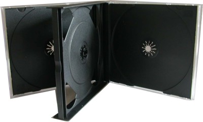 23mm black 4discs cd case
