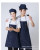 Customized Coffee Shop Jean Apron Print and Embroidery Logo Western Restaurant Men and Women Waiter Workwear Jean Apron