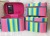 Summer Colorful Colored Frosted Storage Set New Girly Style Cosmetics Three-Piece Cosmetic Case