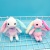 Cute Cartoon Long Ears Bunny Plush Toy Dress Princess Rabbit Doll Backpack Pendant Car Key Ring