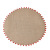 Linen round Placemat plus Fuzzy Ball Edge Coated Decoration