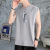 Summer Pure Cotton Vest Men's Sleeveless T-shirt Outdoor Fashion Ins Fitness Hurdle Basketball Sports Waistcoat Wide Shoulder Undershirt