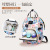 Cross-Border New Arrival Mummy Bag Large Capacity Double Shoulder Nylon Printing Mother Back Milk Diaper Bag Custom Logo Baby Diaper Bag