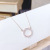 Blue Sea Same Zircon Necklace Korean Style Female Clavicle Chain Live Titanium Steel Necklace Jewelry Ornament Source Factory