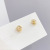 Full Diamond Elegant Korean Dongdaemun Earrings Sterling Silver Needle Micro Inlaid Zircon Simple Electroplated Real Gold Ear Studs Ornament