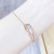 Korean Dongdaemun Fashion Micro Inlaid Zircon Small Waist Bracelet Women's Simple Ins Double Ring Trendy Unique Hand Jewelry