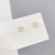 Sterling Silver Needle Micro Inlaid Zircon Petal Three-Piece Earrings Small Personality One Card Three Pairs Combination Earrings Earrings for Women