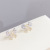 Korean Style Simple Zircon Earrings Wholesale Sterling Silver Needle Small Fashion Bowknot Earrings Cute Student Earrings