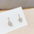 Sterling Silver Needle Korean Dongdaemun Same Product Hollow Zircon Stud Earrings Gold Plated Earrings Fresh Temperament Fashion Earrings