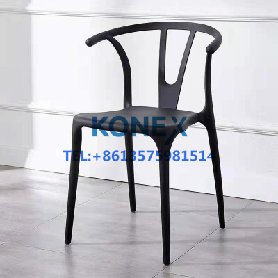 Simple Indoor Coffee Chair Plastic Backrest Dining Chair Hotel Banquet Chair Office Lounge Chair