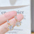 Sterling Silver Needle Korean Dongdaemun Same Product Hollow Zircon Stud Earrings Gold Plated Earrings Fresh Temperament Fashion Earrings