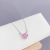 Korean Style Fashion Micro Inlay Pink Zircon Necklace Women's Online Red Fashion Clavicle Chain Environmentally Friendly Electroplated Real Gold Jewelry Ornament