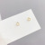 Sterling Silver Needle Micro Inlaid Zircon Ring Three-Piece Earrings Small Personality One Card Three Pairs Combination Earrings Earrings for Women