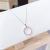 2020 New Full Diamond Ring Necklace Women's Fashion Zircon Circle Geometry Clavicle Chain Necklace Factory Wholesale
