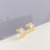 Simple Stud Earrings Women's Small C- Type Full Zirconium Shiny Earrings S Trendy Silver Needle Ear 925 Silver Needle Jewelry Short and Simple South Korea