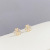 Sterling Silver Needle Micro Inlaid Zircon Color Small Female Stud Earrings Korean Style Student Minimalist One Card Three Pairs Suit Ear Rings