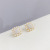 2021 New Pearl Stud Earrings for Women Geometric Square Eardrops Sterling Silver Needle Micro Inlaid Zircon Earring Ornament Wholesale